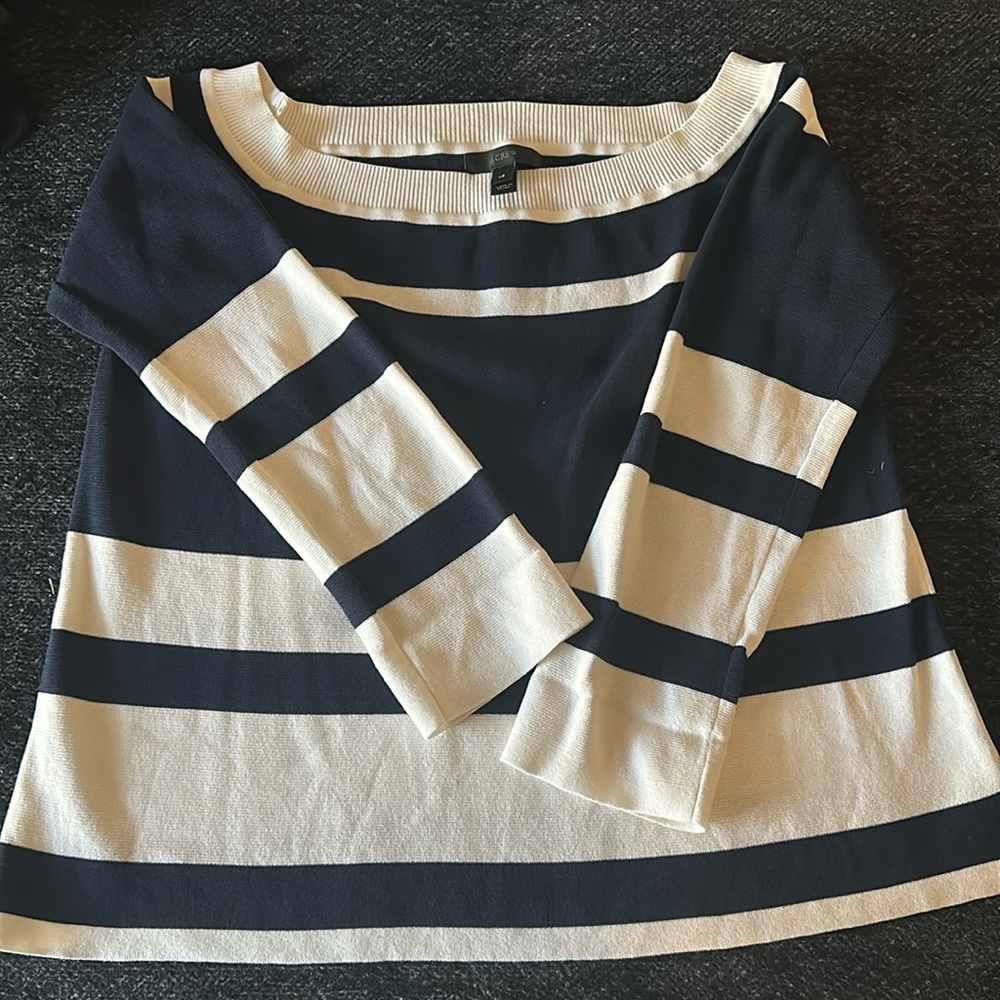 Boatneck striped sweater